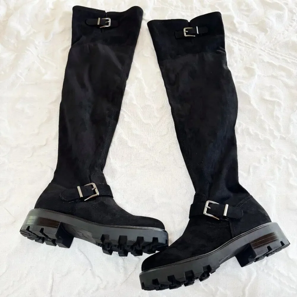 Marc Fisher Ganven Lug Sole Over the Knee Boot Size 6 New